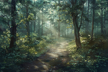 A network of sun-dappled trails leading deeper into the heart of the forest.