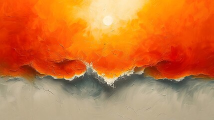 a world of boundless creativity, where the warmth of orange hues transitions gracefully into the purity of white, against a backdrop of subtle, grainy textures