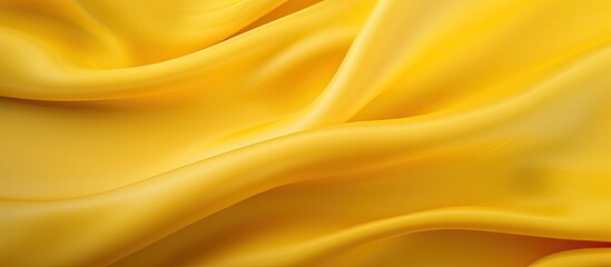 Smooth yellow silk fabric