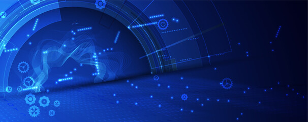 Technology abstract futuristic background for internet business. Big data concept. Vector Aer.