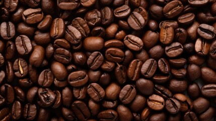 Obraz premium coffee beans caffeine brown texture, ai