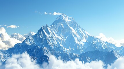 The majestic beauty of snow-capped mountains. A symbol of strength and resilience, this towering natural wonder is a sight to behold.