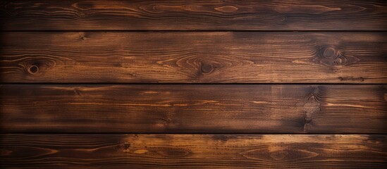 Dark stained wooden wall