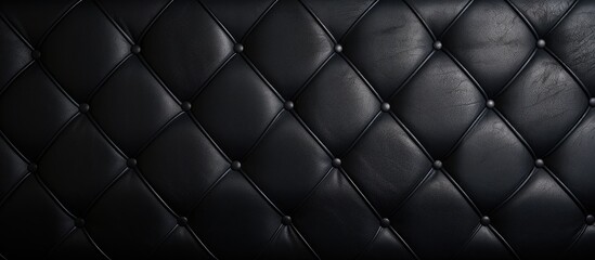 Black Leather Wall with Diamond Pattern