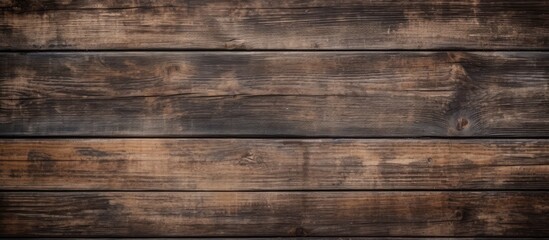 Obraz premium Close-up of dark-stained wooden wall