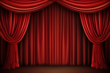 Red curtain backgrounds stage architecture.