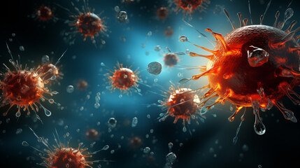 3d rendered illustration of a virus