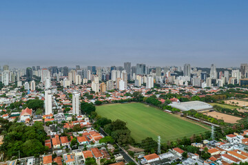 Naklejka premium Foto área da região do Brooklin, na zona Sul da cidade de São Paulo