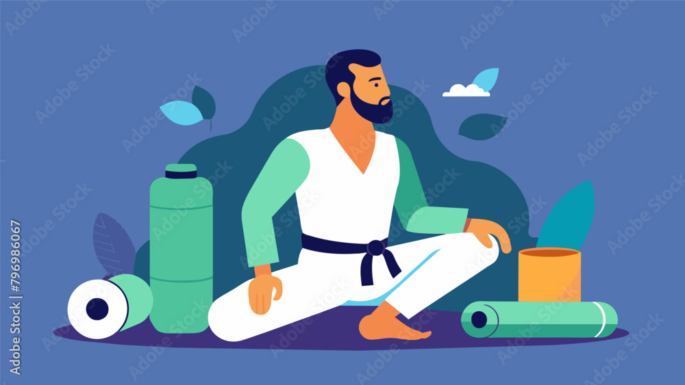 Poster a martial artist setting aside designated days for rest and recovery such as foam rolling stretching