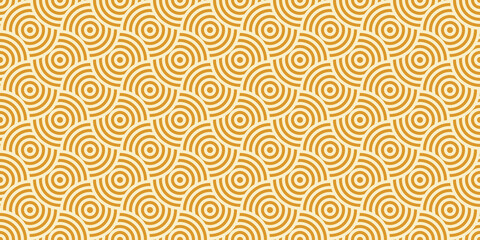 Japanese seamless pattern in oriental geometric traditional style.Circle ornament.Brown abstract asian creative motif. Vintage tiger.