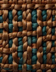 Basketweave fabric texture and background, featuring a detailed and rustic design, unique perspective on traditional craft, Generative AI.