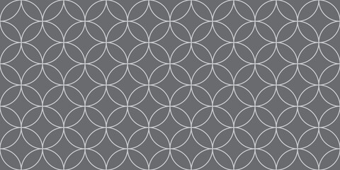 Seamless geometric pattern with overlapping circles. Abstract Overlap Circle Pattern. - obrazy, fototapety, plakaty
