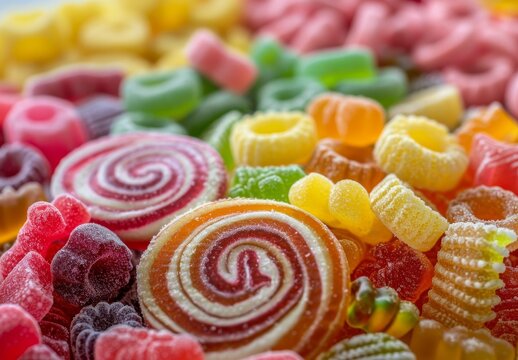 Colorful Assortment of Various Candies