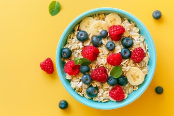 Enjoy a breakfast of organic porridge, a light meal option that provides roughage and healthful eating, perfect for morning nourishment and daily nutrition.
