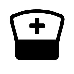 Nurse hat icon on a Transparent Background