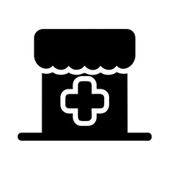 Obraz premium Pharmacy sign icon vector graphics element silhouette medical symbol sing illustration on a Transparent Background