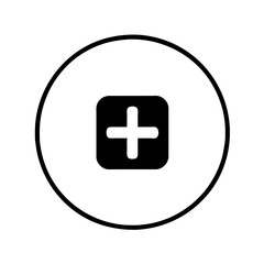 Pharmacy sign icon vector graphics element silhouette medical symbol sing illustration on a Transparent Background