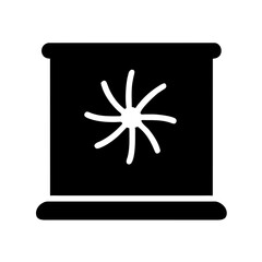 Ventilator vector icon graphics element silhouette sign and symbol on a Transparent Background