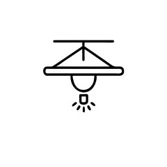 Operating Room Lights icon vector graphics element silhouette Oral symbol sing illustration on a Transparent Background