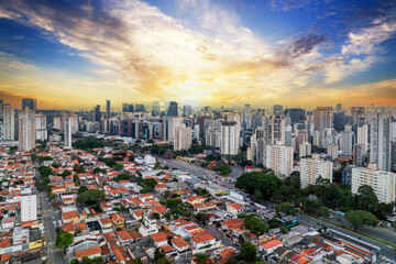 Foto área da região do Brooklin, na zona Sul da cidade de São Paulo