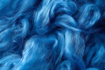 Obraz premium Close-up of Vibrant Blue Textured Hair