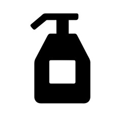 Mouthwash bottle icon vector graphics element silhouette Oral mouthwash symbol sing illustration on a Transparent Background