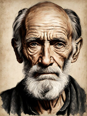 Fototapeta premium portrait of old person