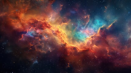 Colorful space galaxy cloud nebula. Stary night cosmos. Universe science astronomy. Supernova background wallpaper
