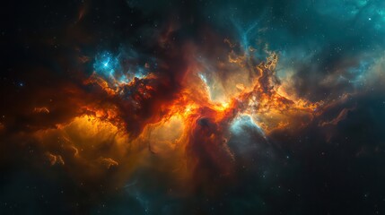 Colorful space galaxy cloud nebula. Stary night cosmos. Universe science astronomy. Supernova background wallpaper