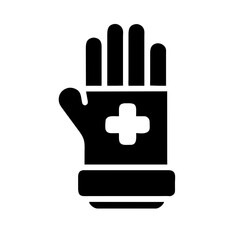 Medical gloves icon vector graphics element silhouette science symbol sing isolated illustration on a Transparent Background