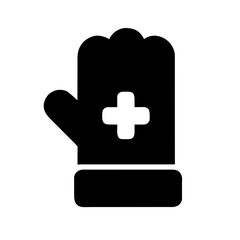 Medical gloves icon vector graphics element silhouette science symbol sing isolated illustration on a Transparent Background