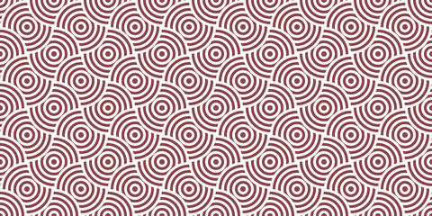 Japanese seamless pattern in oriental geometric traditional style.Circle ornament.Brown abstract asian creative motif. Vintage tiger.