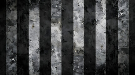 A black and grey grunge background texture with wide stripes. 