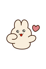 Kawaii Smiley Face Sticker: Cute Character for Any Project