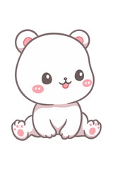 Obraz na płótnie Canvas Kawaii Smiley Face Sticker: Cute Character for Any Project