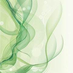 Obraz premium Green vector background with flowing lines and organic shapes, suitable for ecofriendly or natureinspired designs White background, no text, high resolution Shapes are in the style of flowing organic
