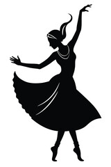 Indian dancer in silhouette