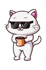 Kawaii Smiley Face Sticker: Cute Character for Any Project