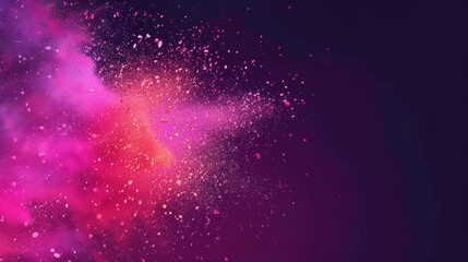 Obraz premium Colorful powder explosion on black background.