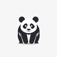 Fototapeta premium Vector illustration cartoon of a cute panda over white background.