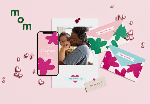 Mother&rsquo;s Day Branding Mockup