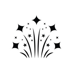 Firework explosion illustration design isolated