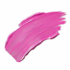 Beauty pink acrylic oil brush paint isolated on a white background