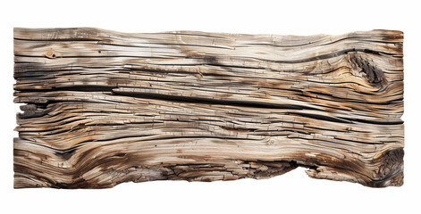 Grey wood banner isolated on a white background