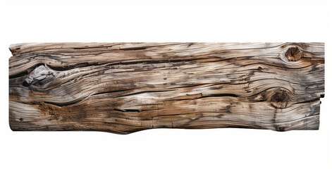 Grunge wood banner isolated on a white background