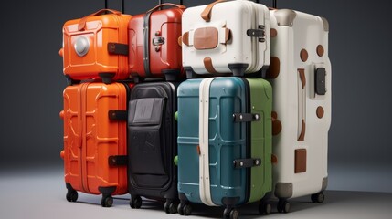 Colorful array of modular luggage systems showcasing versatile and stylish designs