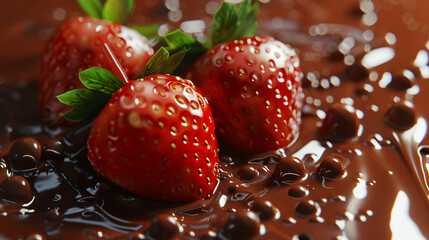 Delicious and juicy strawberries