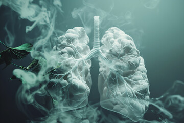 Ethereal Lungs Merge with Nature Highlighting World Lung Cancer Day