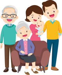 Obraz premium big family happy Portrait