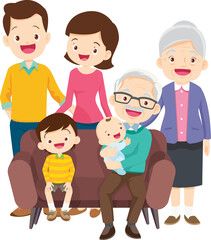 big family happy Portrait